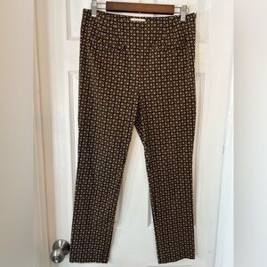 Anthropologie The Essential Slim Trousers Pants Geometric Womens Size 6‎
